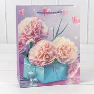 Пакет подарочный с 3D аппликацией "Гвоздики" (микс 260) 18*23*10 210г 1/20 1/360 Арт: 000260E - Пакет подарочный с 3D аппликацией "Гвоздики" (микс 260) 18*23*10 210г 1/20 1/360 Арт: 000260E