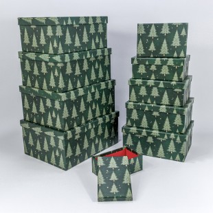 Коробки Прямоугольные Набор 1/10 34*26*15,3 "Новый год"-3613 1/6 Арт: 730604/3613