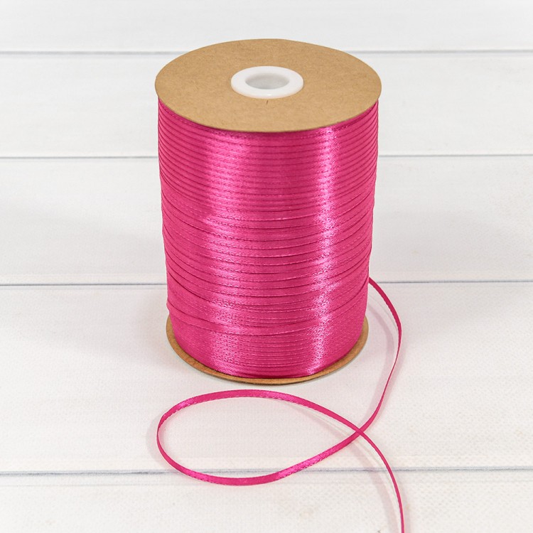 Лента Атласная Сатин (бобина) 0,3см*870ярд Малиновый-72 1/40 Арт: 595-03/72