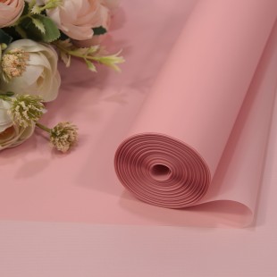 Плёнка 0,59*50м матовая однотонная 55мкм Розовый-0331 1/12 Арт: 120057/0331