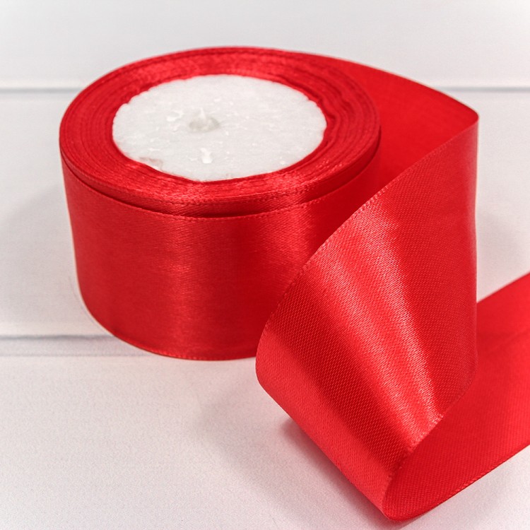 Лента Атласная Сатин 5см*25ярд Красный 1/4 1/160 Арт: 562-50/26