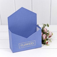 Коробка "Конверт" 18*24*7 "Flowers" Сливовый 1/8 1/72 Арт: KPL0013