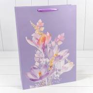 Пакет подарочный с блёстками "Цветы акварель" (микс) 30*41,5*12 210г 1/20 1/80 Арт: 000197A - Пакет подарочный с блёстками "Цветы акварель" (микс) 30*41,5*12 210г 1/20 1/80 Арт: 000197A