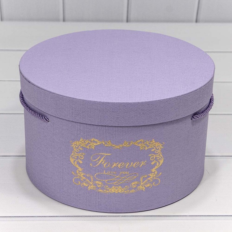 Коробки Круглые Набор 1/3 25,1*15,5 "Forever Love You" Сиреневый 1/18 Арт: 7201320/4