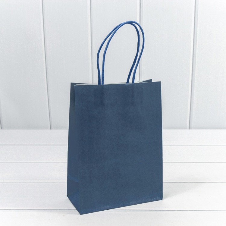 Пакет подарочный Крафт Синий 16*22*8 120г 1/20 1/180 Арт: 214E/7693