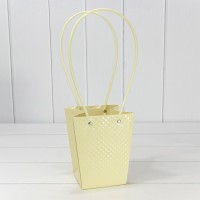 Пакет подарочный "Ваза для цветов" 15,5*13*9,5 260г "Ромбики" Песочный 1/10 1/150 Арт: 000236G/29