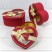 Коробки "Сердце" Набор 1/3 29,8*25,5*11,5 с окошком и бантом Красный 1/12 Арт: 721611/2