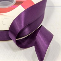 Лента Атласная Полиэстер класс А 2,5см*100ярд Тёмно-пурпурный 1/8 1/32 Арт: 556-25/473