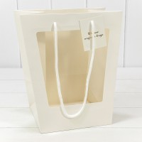 Пакет подарочный с окошком Белый 18*25*28 210г 1/10 1/240 Арт: 000207K/07