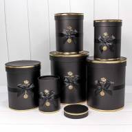 Коробки Цилиндр Набор 1/6 21*25,5 &quot;Flowers for you&quot; Чёрный 1/8 Арт: 720950/6 - Коробки Цилиндр Набор 1/6 21*25,5 "Flowers for you" Чёрный 1/8 Арт: 720950/6