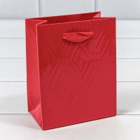 Пакет подарочный "Элегант" Красный 12*15*7 230г 1/20 1/240 Арт: 000156H/1