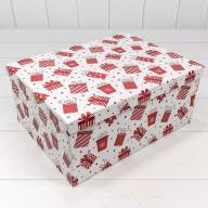 Коробки Прямоугольные Набор 1/10 34*26*15,3 &quot;Подарки&quot; Белый 1/6 Арт: 730604/1689 - Коробки Прямоугольные Набор 1/10 34*26*15,3 "Подарки" Белый 1/6 Арт: 730604/1689