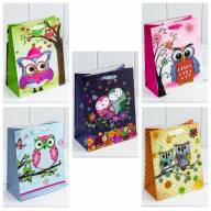 Пакет подарочный &quot;Сова&quot; (микс) 18*21,5*8 1/20 1/480 Арт: 00036E - Пакет подарочный "Сова" (микс) 18*21,5*8 1/20 1/480 Арт: 00036E