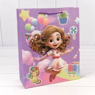 Пакет подарочный с 3D аппликацией &quot;Детский&quot; (микс 265) 26*32*10 210г 1/20 1/240 Арт: 000265C - Пакет подарочный с 3D аппликацией "Детский" (микс 265) 26*32*10 210г 1/20 1/240 Арт: 000265C