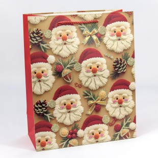 Пакет подарочный с блёстками "Новый год" (микс 565) 26*32*12 210г 1/20 1/240 Арт: 300565C