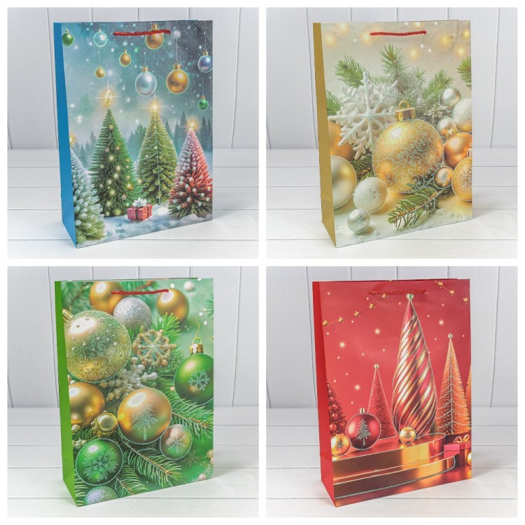 Пакет подарочный "Новый год" (микс 419) 30*41,5*12 210г 1/20 1/120 Арт: 300419A