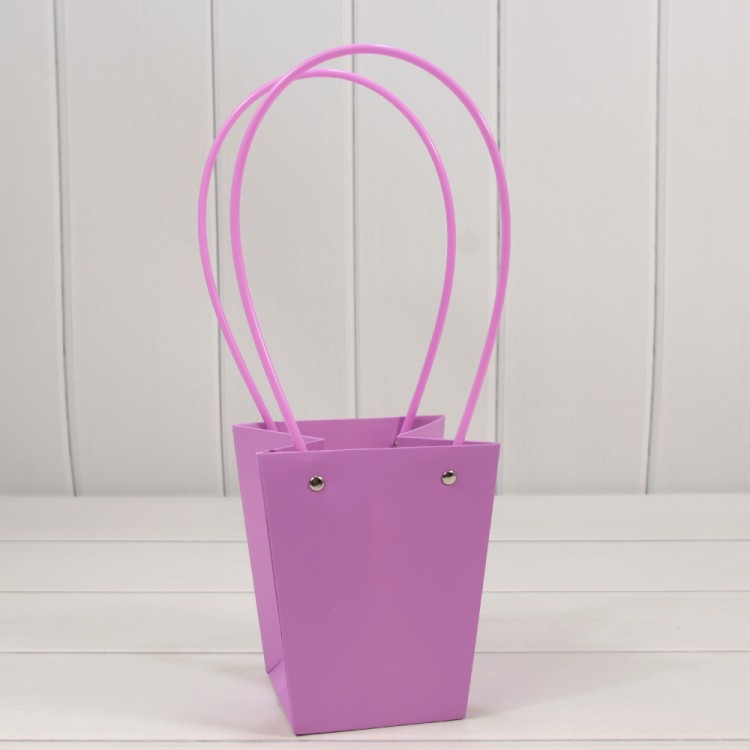 Пакет подарочный "Ваза для цветов" 15,5*13*9,5 Тёмно-сиреневый 1/10 1/150 Арт: 000170G/2066