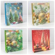 Пакет подарочный &quot;Новый год&quot; (микс 419) 26*32*10 210г 1/20 1/240 Арт: 300419C - Пакет подарочный "Новый год" (микс 419) 26*32*10 210г 1/20 1/240 Арт: 300419C