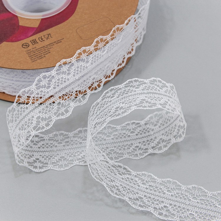 Лента Фатин 3см*45ярд Белый 1/8 1/96 Арт: 573-3/2