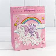 Пакет подарочный с 3D аппликацией &quot;Единороги&quot; (микс) 18*23*10 210г 1/20 1/360 Арт: 000333E - Пакет подарочный с 3D аппликацией "Единороги" (микс) 18*23*10 210г 1/20 1/360 Арт: 000333E