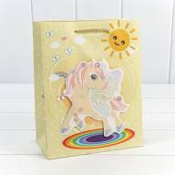 Пакет подарочный с 3D аппликацией &quot;Единороги&quot; (микс) 18*23*10 210г 1/20 1/360 Арт: 000333E - Пакет подарочный с 3D аппликацией "Единороги" (микс) 18*23*10 210г 1/20 1/360 Арт: 000333E