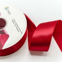 Лента Атласная Полиэстер класс А 5см*100ярд Тёмно-красный 1/5 1/20 Арт: 556-50/250