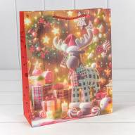 Пакет подарочный &quot;Новый год&quot; (микс 421) 26*32*10 210г 1/20 1/240 Арт: 300421C - Пакет подарочный "Новый год" (микс 421) 26*32*10 210г 1/20 1/240 Арт: 300421C
