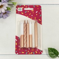 Свечи для торта набор (12 шт.) 8см (микс 17) 1/12 1/144 Арт: 20010-95/17