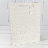 Пакет подарочный с тиснением (550) 31*42*12 210г Белый 1/20 1/80 Арт: 000550A/1