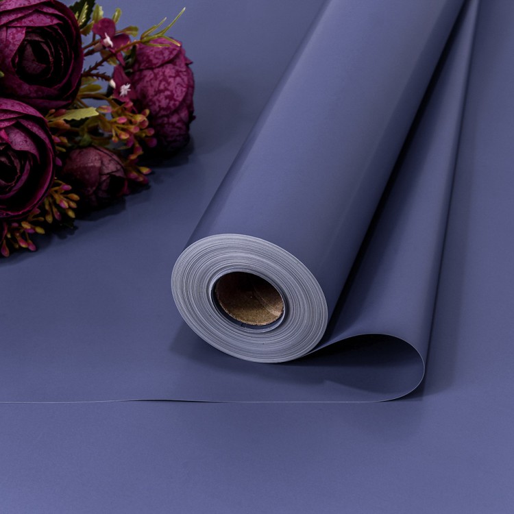 Плёнка 58см 800г матовая "Корейская" 65мкм Синий-6091 1/12 Арт: 1838/6091