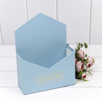 Коробка "Конверт" 18*24*7 "Flowers" Голубой 1/8 1/72 Арт: KPL0001