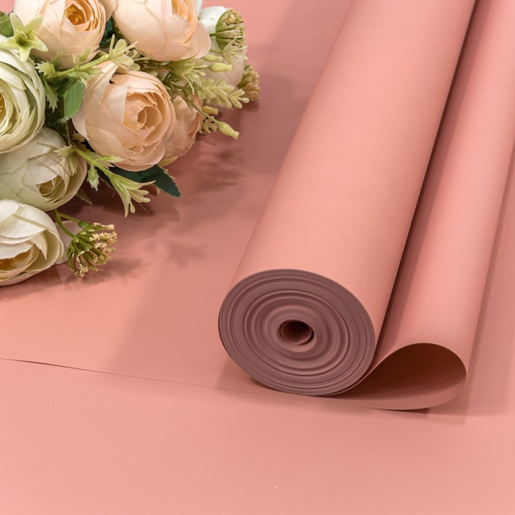 Плёнка 0,59*34м 900г "Корейская" 65мкм Бледный пурпурно-розовый 1/6 1/12 Арт: 90038/3519