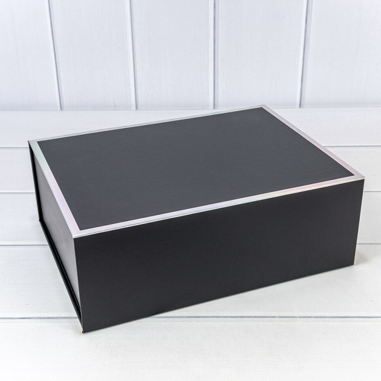 Коробка Прямоугольная 30,6*23*11 складная на магнитах Чёрный 1/40 Арт: 720116/4