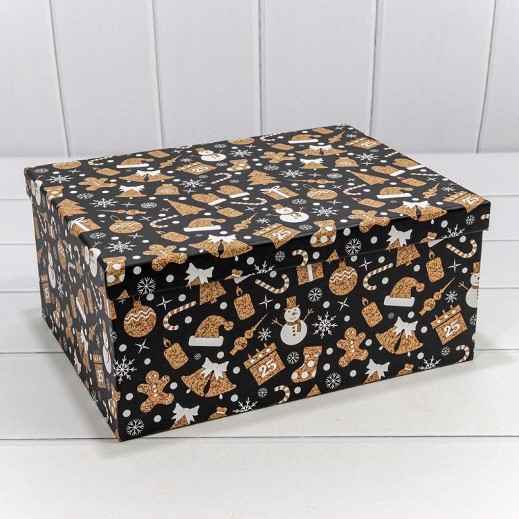 Коробки Прямоугольные Набор 1/10 34*26*15,3 "Новый год"-1645 1/6 Арт: 730604/1645