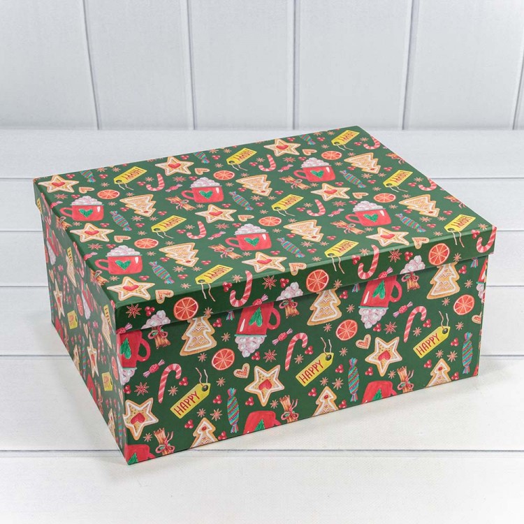 Коробки Прямоугольные Набор 1/10 34*26*15,3 "Новый год"-2625 1/6 Арт: 730604/2625