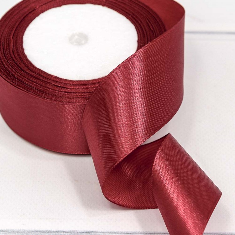 Лента Атласная Сатин 3,8см*25ярд Пурпурно-красный 1/5 1/60 Арт: 562-38/33