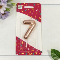 Свеча для торта Цифра 7 Бронзовый 6см 1/12 1/120 Арт: 20010-91/7