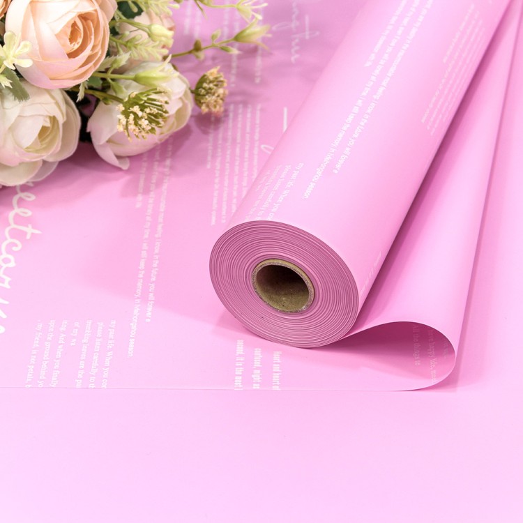 Плёнка 58см 800г матовая с печатью 60мкм Светло-пурпурный 1/12 Арт: 1877/0521