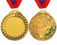 Медаль на ленте металл под золото Арт. OM-12