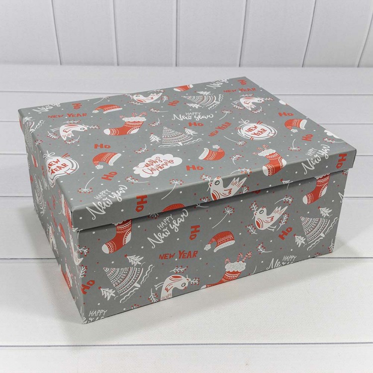 Коробки Прямоугольные Набор 1/10 34*26*15,3 "Новый год"-2112 1/6 Арт: 730604/2112