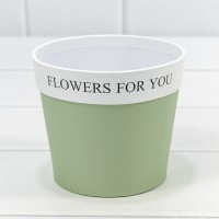 Коробка "Ваза для цветов" 10,5*12 "Flowers For You" Бледно-зелёный 1/10 1/120 Арт: 720790/4
