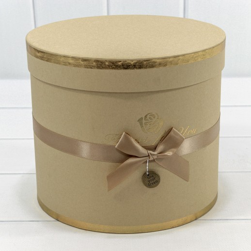 Коробки Цилиндр Набор 1/5 22,5*19,5 "Flowers for you" Крафт 1/8 Арт: 7215009/1954