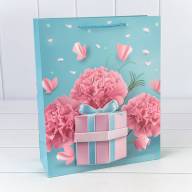 Пакет подарочный с 3D аппликацией "Гвоздики" (микс 260) 26*32*10 210г 1/20 1/240 Арт: 000260C - Пакет подарочный с 3D аппликацией "Гвоздики" (микс 260) 26*32*10 210г 1/20 1/240 Арт: 000260C